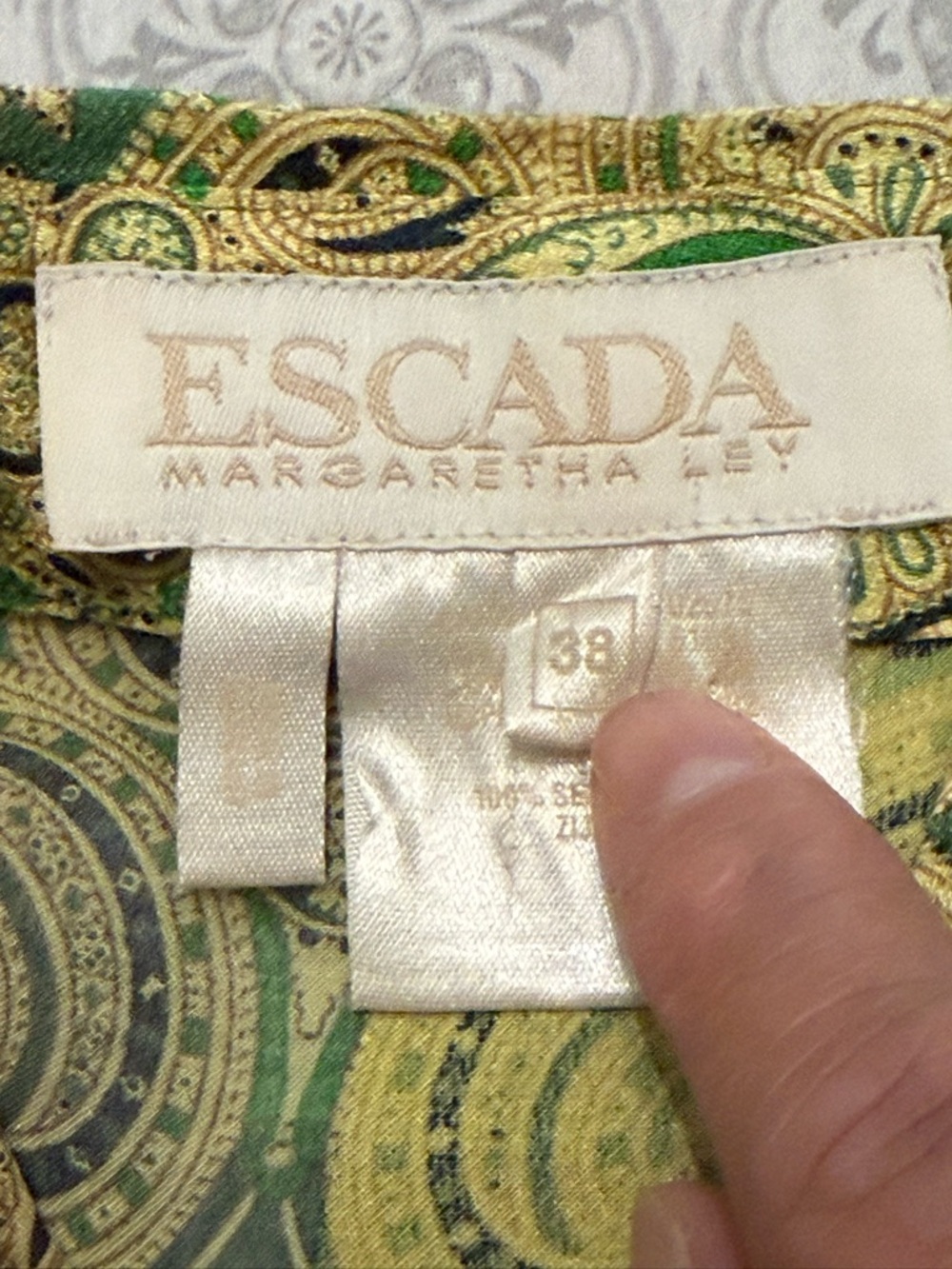 Escada By Margaretha Ley Vintage silk blouse Size 38 - Picture 9 of 15